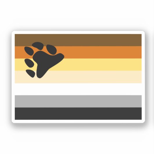Beer Pride Vlag Sticker (Voorkant)