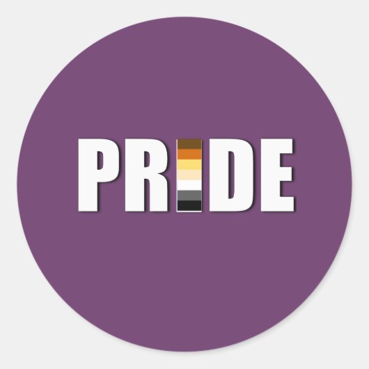 BEER PRIDE WORD FLAG RONDE STICKER (Voorkant)
