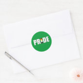BEER PRIDE WORD FLAG RONDE STICKER (Envelop)