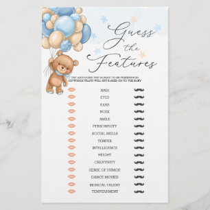 Beer raadt het Baby shower Baby