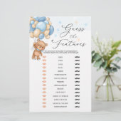 Beer raadt het Baby shower Baby (Staand voorkant)