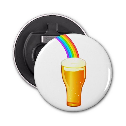 Beer Rainbow Button Flesopener (Voorkant)