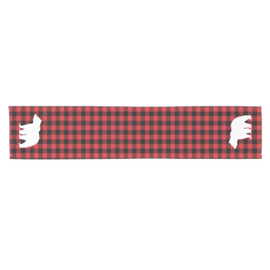 Beer Red Buffalo Check Pattern Table Runner Korte Tafelloper (Horizontaal)