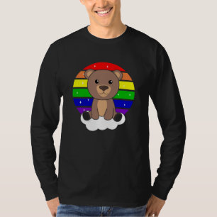 Beer Regenbooglitter Kawaii Beer Kleurrijk T-shirt