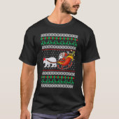 Beer Reindedarkerstman UGLY Kerstmis Pajama T-shirt (Voorkant)