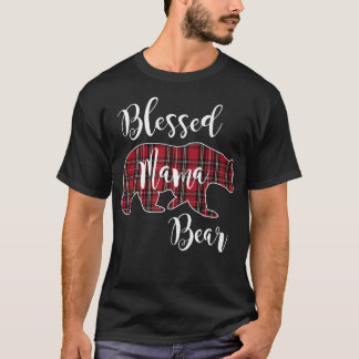 Beer Rood met tartan Spatten Mam Mot T-shirt