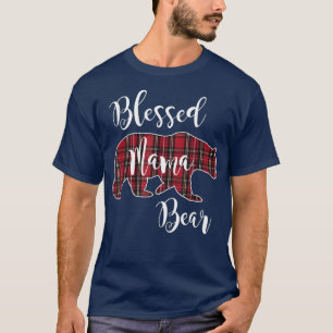 Beer Rood met tartan Spatten Mam Mot T-shirt