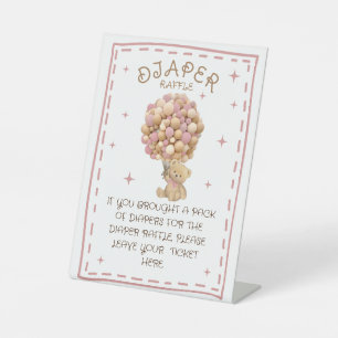 Beer Roze Ballonnen Beer Kan Nauwelijks Wachten Lu Reclamebord Met Voetstuk