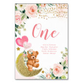 Beer roze ballonnummer kaart (Achterkant)