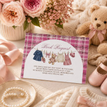 Beer Roze Waslijn Baby Shower Boek Verzoek