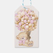 Beer rustiek roze dank u beary veel cadeaulabel (Achterkant)