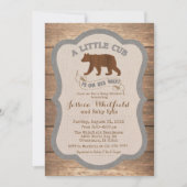 Beer rustieke houten Baby shower uitnodiging (Voorkant)