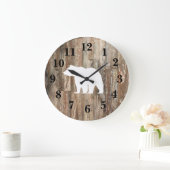 Beer rustieke houten decor grote klok (Huis)