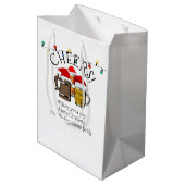 Beer Santa Claus Kerstmis Medium Cadeauzakje (Achterkant Gekanteld)