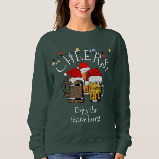 Beer Santa Claus Kerstmis Unisex Trui (Voorkant)