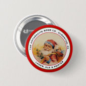BEER SANTA RONDE BUTTON 5,7 CM (Voorkant /achterkant)