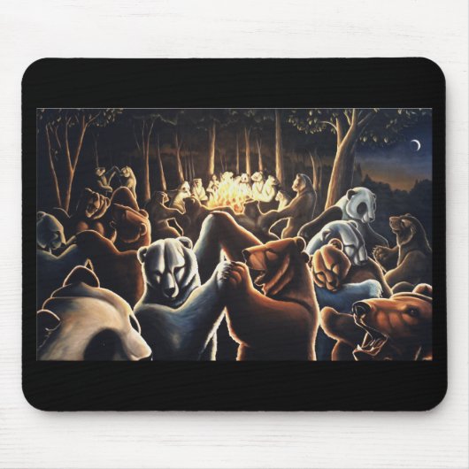 Beer Schilder Mousepad Wildlife Art Mousepad Muismat (Voorkant)