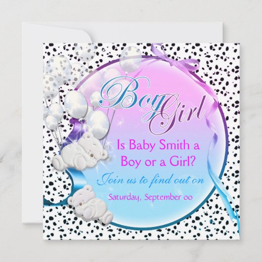 Beer sekse onthult meisje kaart (Voorkant)