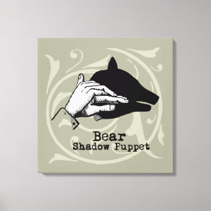 Beer Shadow Puppet Hand  Canvas Afdruk