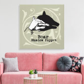 Beer Shadow Puppet Hand  Canvas Afdruk (Insitu (Woonkamer))