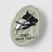 Beer Shadow Puppet Hand  Ronde Klok (Hoek)