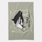 Beer Shadow Puppet Hand  Theedoek (Verticaal)