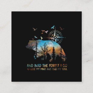 Beer Silhouette Forest for Beer and Natuur Lovers Vierkante Visitekaartje