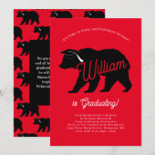 Beer Silhouette Graduation Party Kaart (Voorkant / Achterkant)