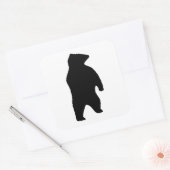 Beer Silhouette Vierkante Sticker (Envelop)