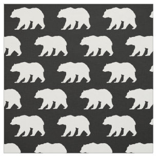 Beer Silhouette Woodland Animals Stof