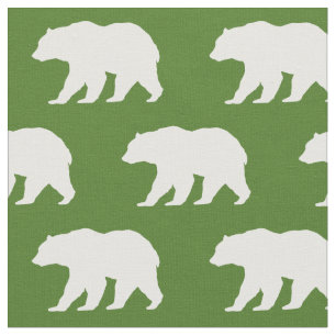 Beer Silhouette Woodland Animals Stof