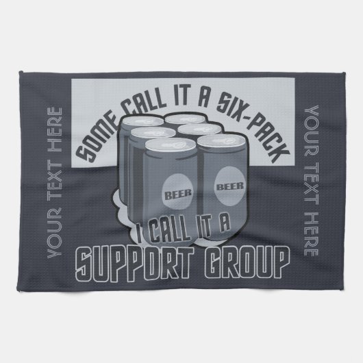 Beer Six Pack serviette personnalisée (Horizontal)