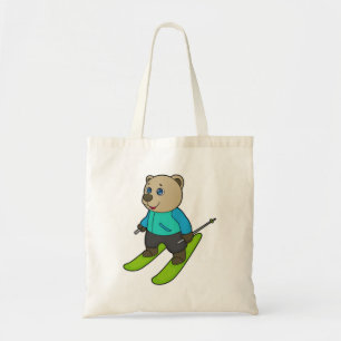 Beer Skier Ski Tote Bag