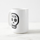 Beer™ Skull Classic Coffee Mug Koffiemok (Voorkant links)