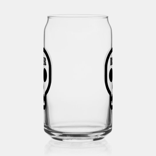 Beer™ Skull Glass (Design on Front & Back) (Gauche)