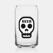 Beer™ Skull Glass (Design on Front & Back) Blikvorm Glas (Achterkant)