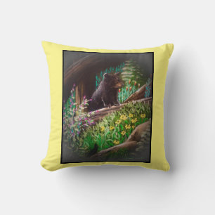 Beer snijden in Bossen Pillow Kussen