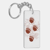 Beer snijder afdrukken op ondergrondse ondergrond sleutelhanger (Voorkant Links)