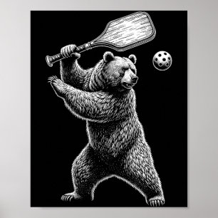 Beer speelt pickleball voor pickleballspeler poster