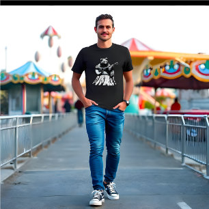 Beer spelen Akoestische Gitaar - Zwart T-shirt