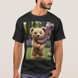 Beer spelen met de slurf van de olifant - Fun Anim T-shirt