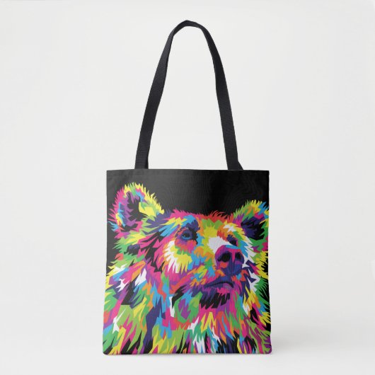 Beer Spirit Animal Pop Art Canvas tas (Voorkant)