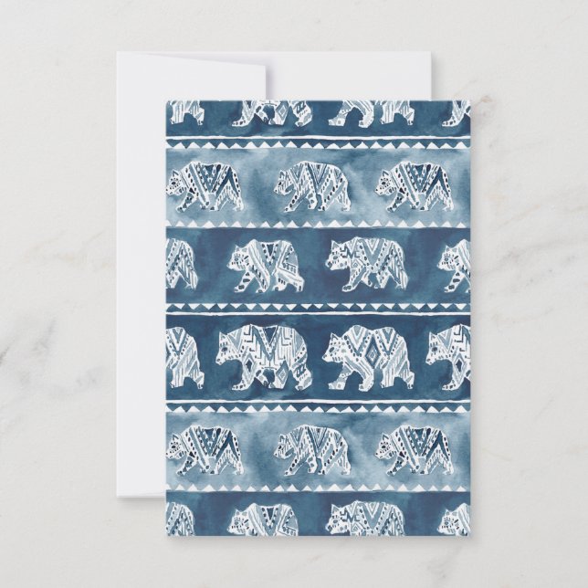 BEER SPIRIT Navy Boho Tribal Pattern Note (Voorkant)