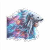 Beer Spirit Warrior Custom-Cut Vinyl Sticker (Voorkant)