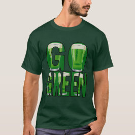 Beer St Patrick's Day Go Green Mannen T T-shirt