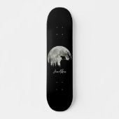 Beer Stand op Mountain Spooky Halloween Moon Skateboard (Voorkant)