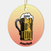 Beer Stein Design Ceramic Ornament (Links)