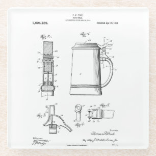 Beer Stein Patent Glazen Onderzetter