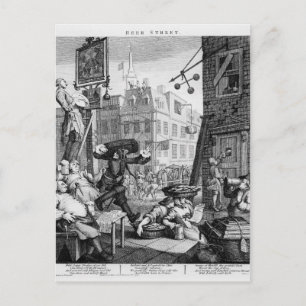 Beer Street, 1751 Briefkaart