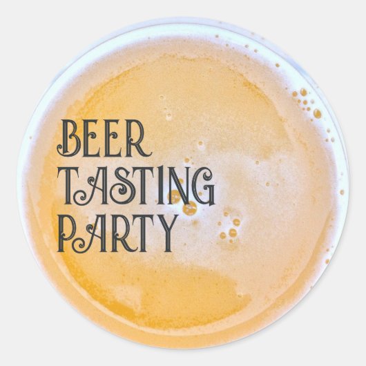 Beer Tasting Party Ronde Sticker (Voorkant)